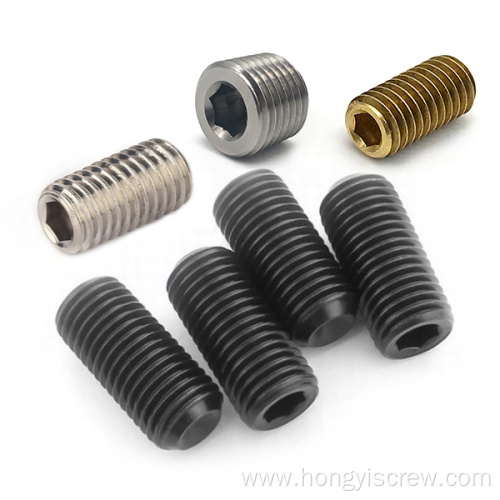 Hexagon socket set screw nylon patch set screw